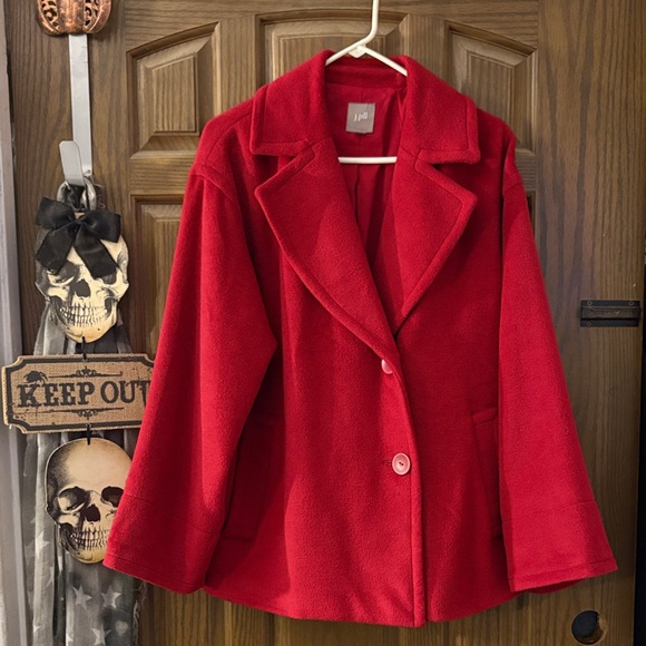 J. Jill Jackets & Blazers - J. Jill Bold Red Women's Coat